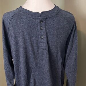 GAP Charcoal Button-Up Henley